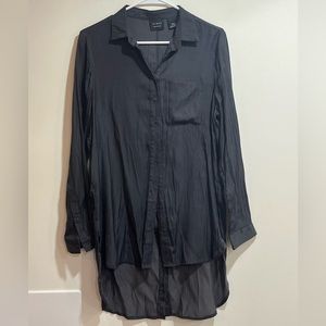 PRESS button down high-low dress shirt sz M